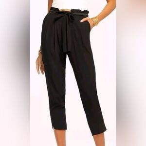 Ramy Brook Allyn Silk Blend Pants Paperbag Waist